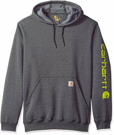 Carhartt K288 Sleeve Logo Hooded Sweatshirt, Carbon Heather