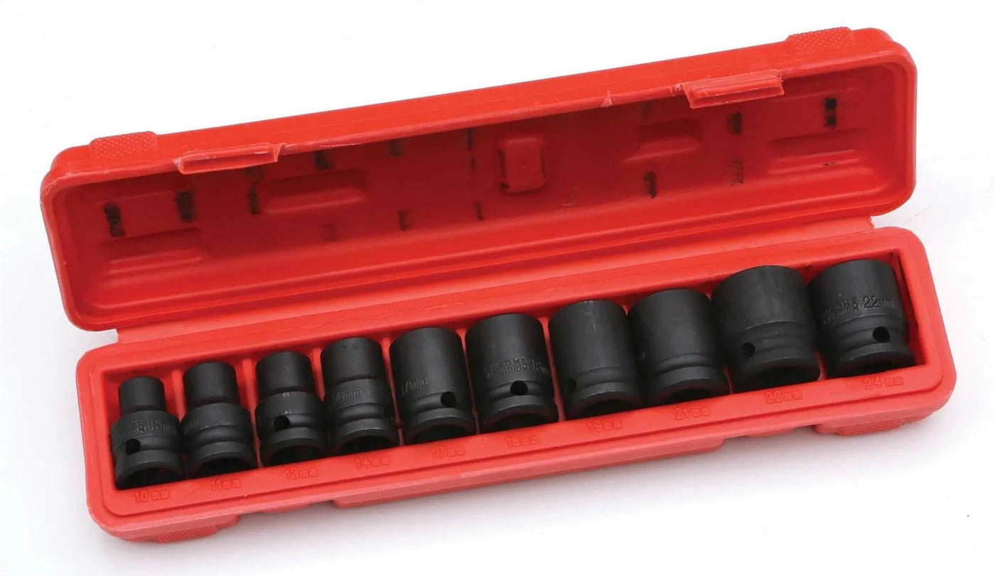 Hilka 10 Piece 1/2" Impact Socket Set Metric