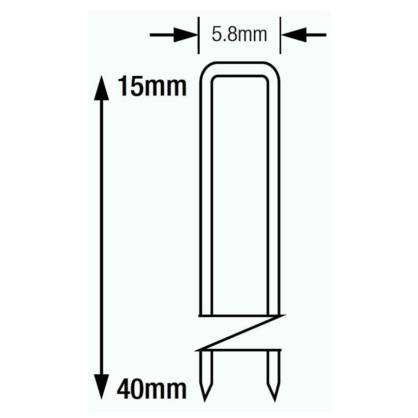 Tacwise 0311 90/40mm Galvanised Narrow Crown Staples, Box of 5000