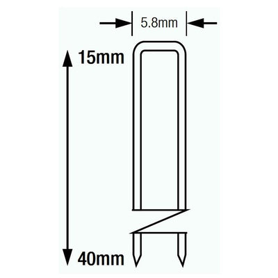 Tacwise 0311 90/40mm Galvanised Narrow Crown Staples, Box of 5000
