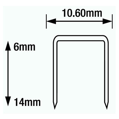 Tacwise 0342 140/10mm Heavy Duty Staples for Staple Gun, Box of 5000
