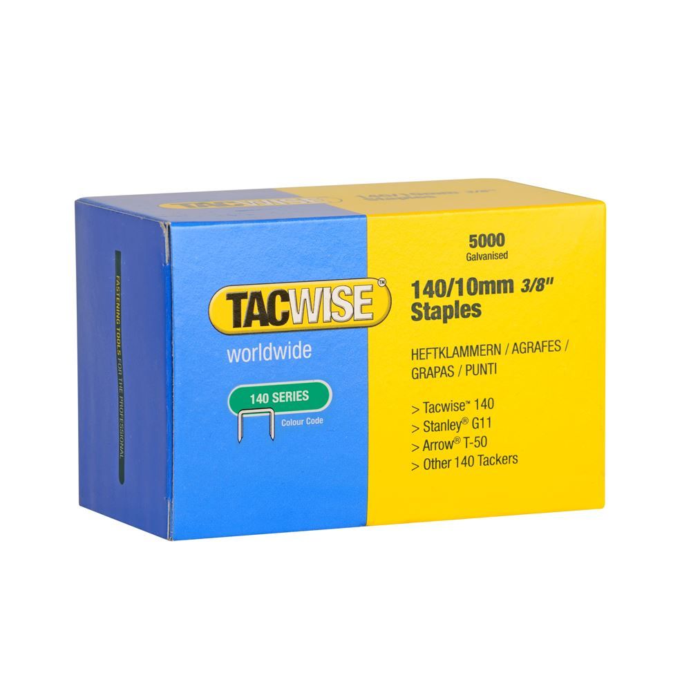 Tacwise 0342 140/10mm Heavy Duty Staples for Staple Gun, Box of 5000