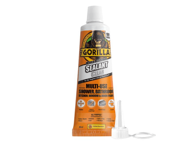 Gorilla Glue Mould Resistant Sealant Clear Tube, 80ml
