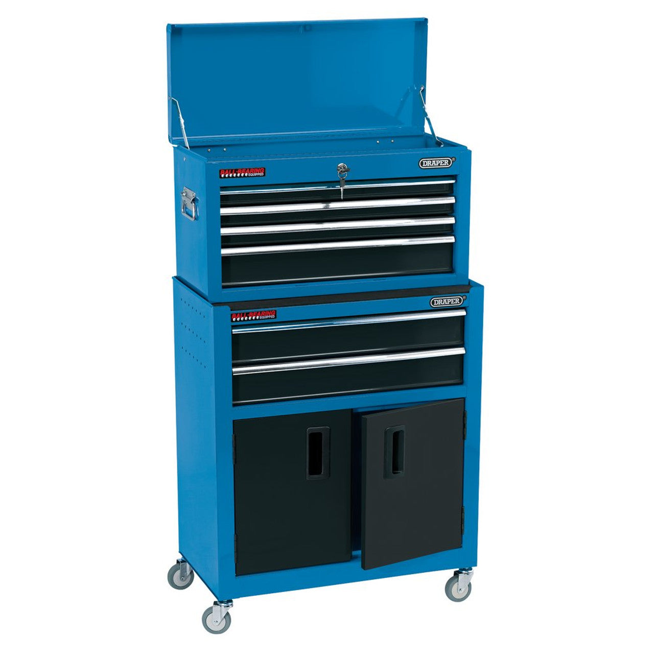 Draper 19563 Combined Roller Cabinet and Tool Chest, 6 Drawer, 24", Blue