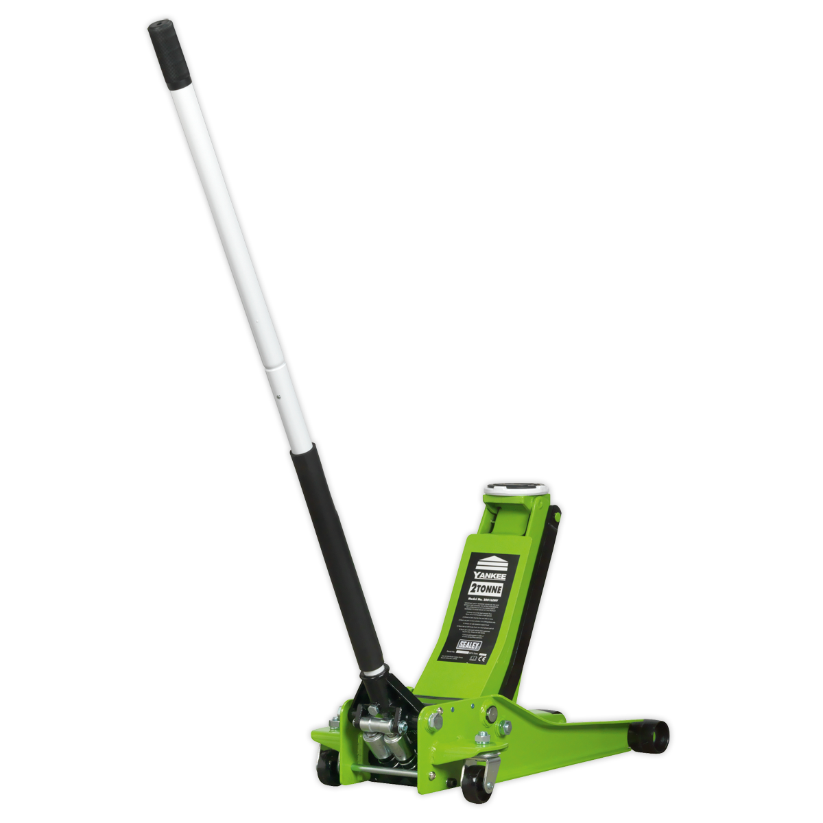 Sealey 2001LEHV Trolley Jack 2tonne Low Entry Rocket Lift Hi-Vis Green