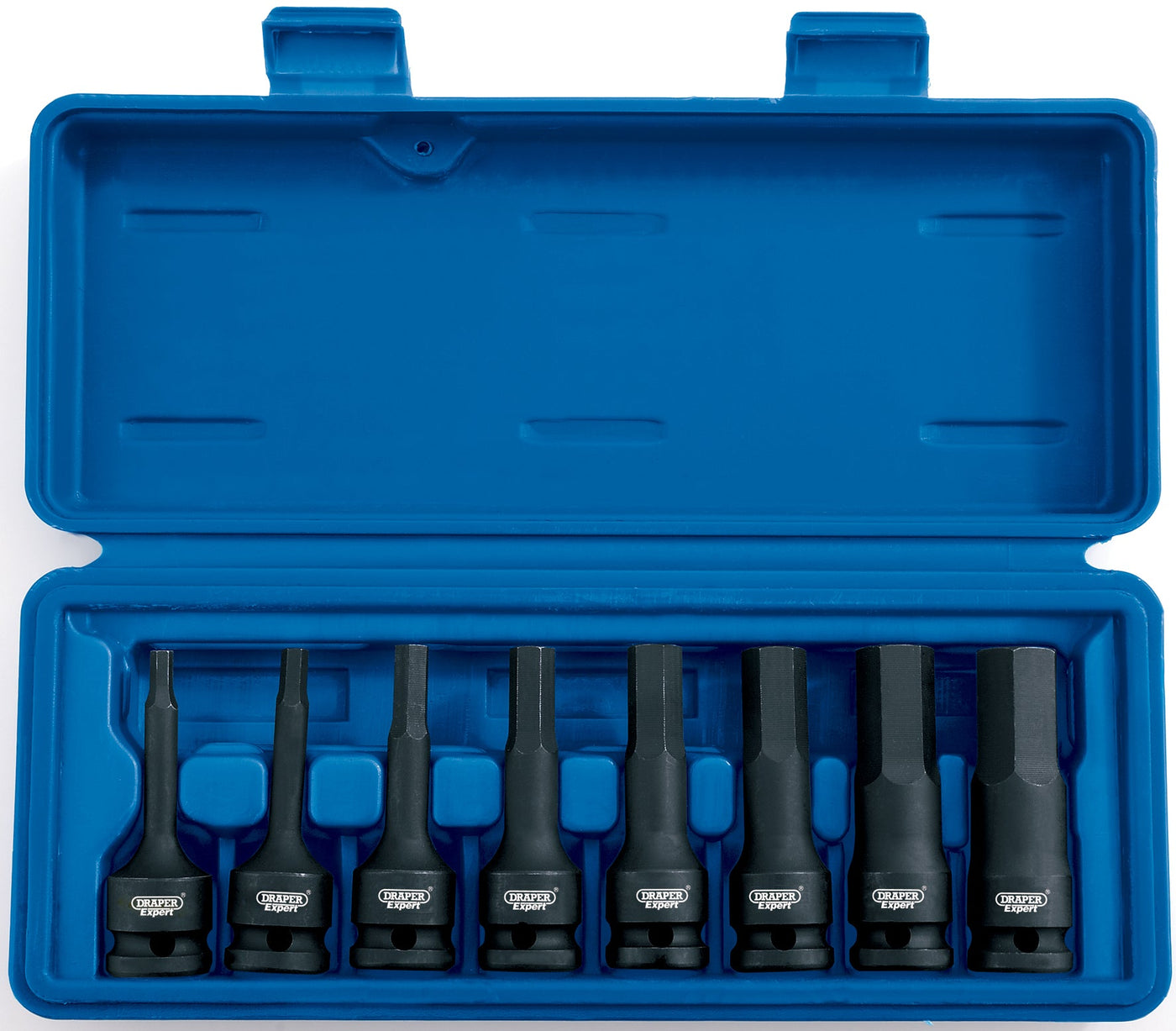 Draper 26439 1/2" Sq. Dr. Impact Hexagonal Socket Bit Set (8 Piece)