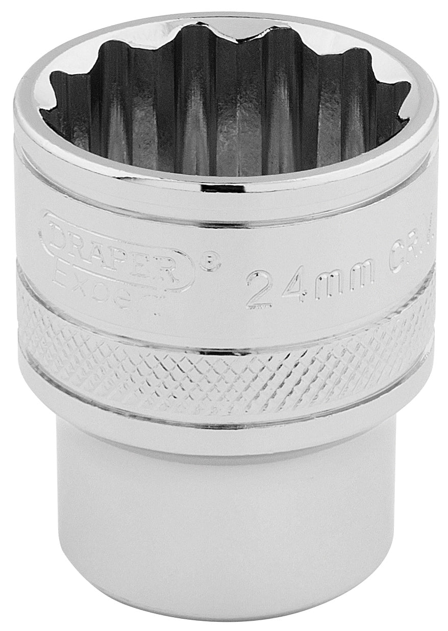 Draper 33372 1/2" Square Drive Hi-Torq174; 12 Point Socket (24mm)