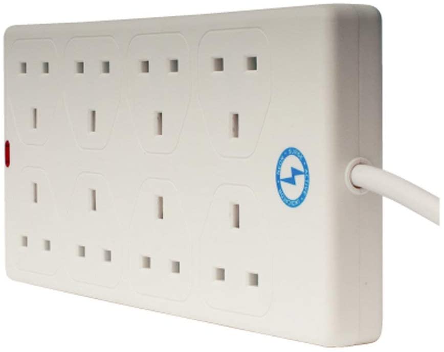 SMJ S8W2CC 8 Gang Surge Trailing Socket