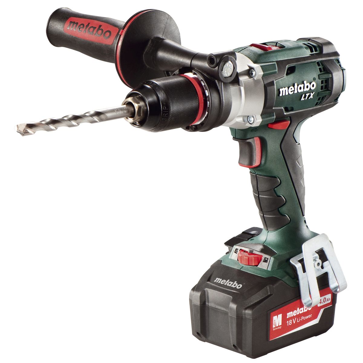 Metabo SB 18 LTX Combi Drill, 2 x 4.0Ah Batteries, Charger + MetaBox