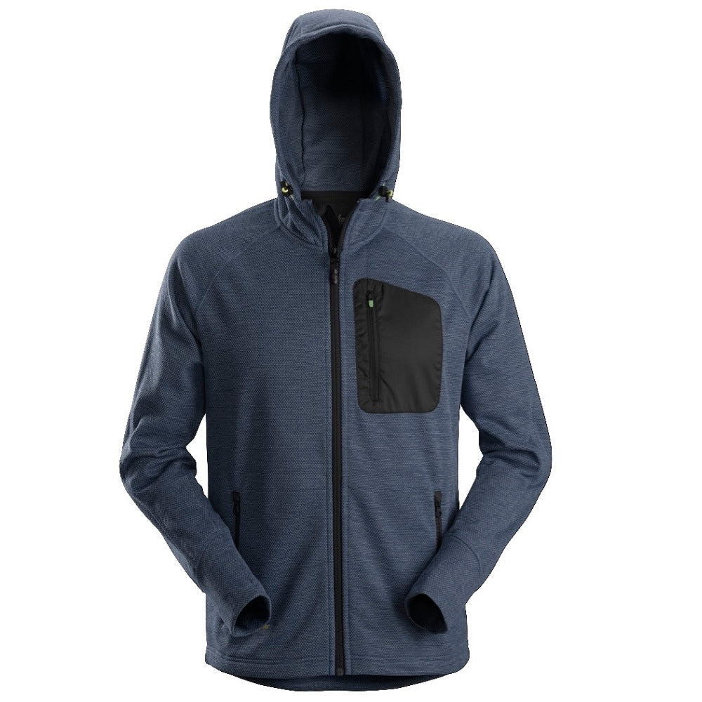 Snickers 8041 FlexiWork Fleece Hoodie, Navy/Black