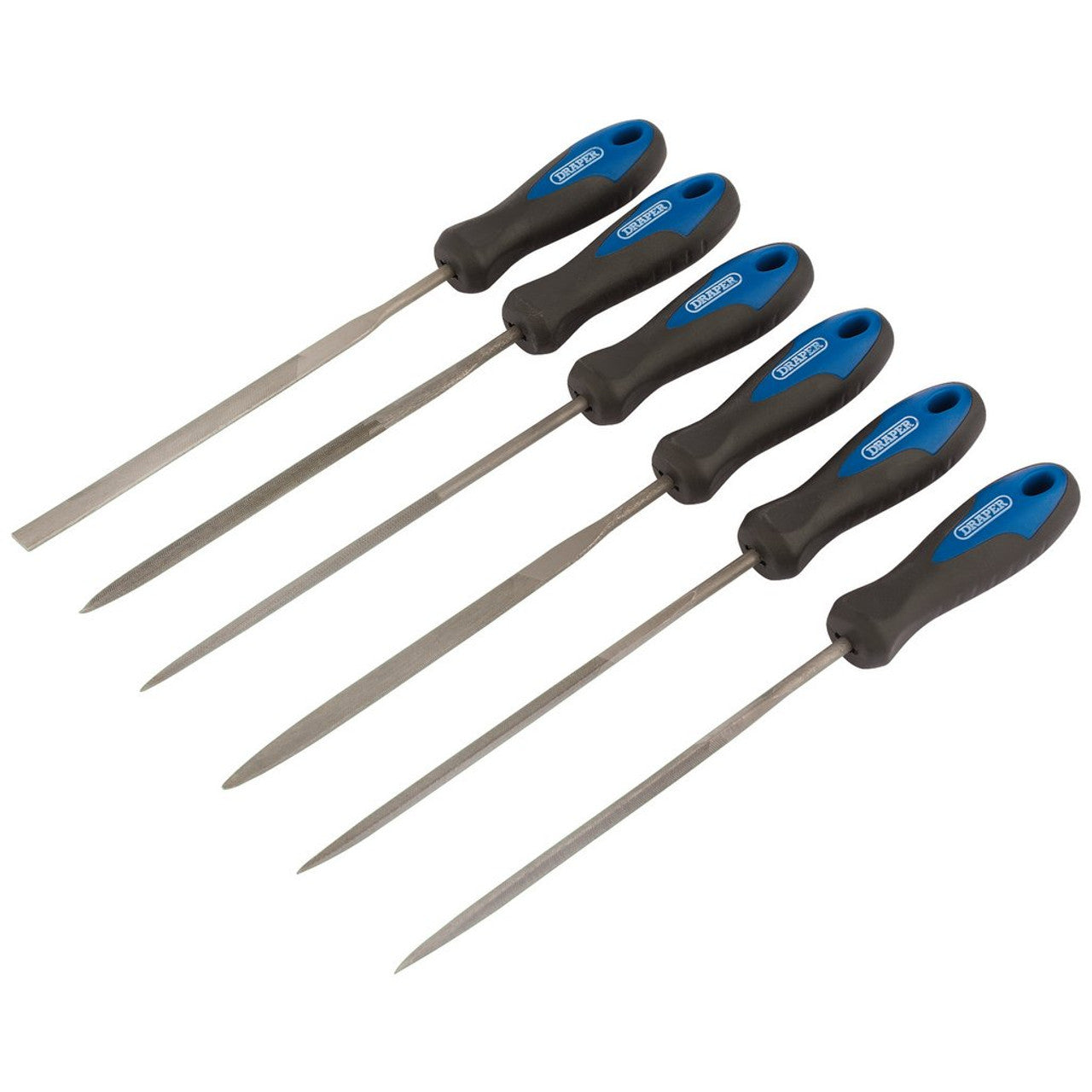 Draper 83982 Soft Grip Needle File Set, 140mm (6 Piece)