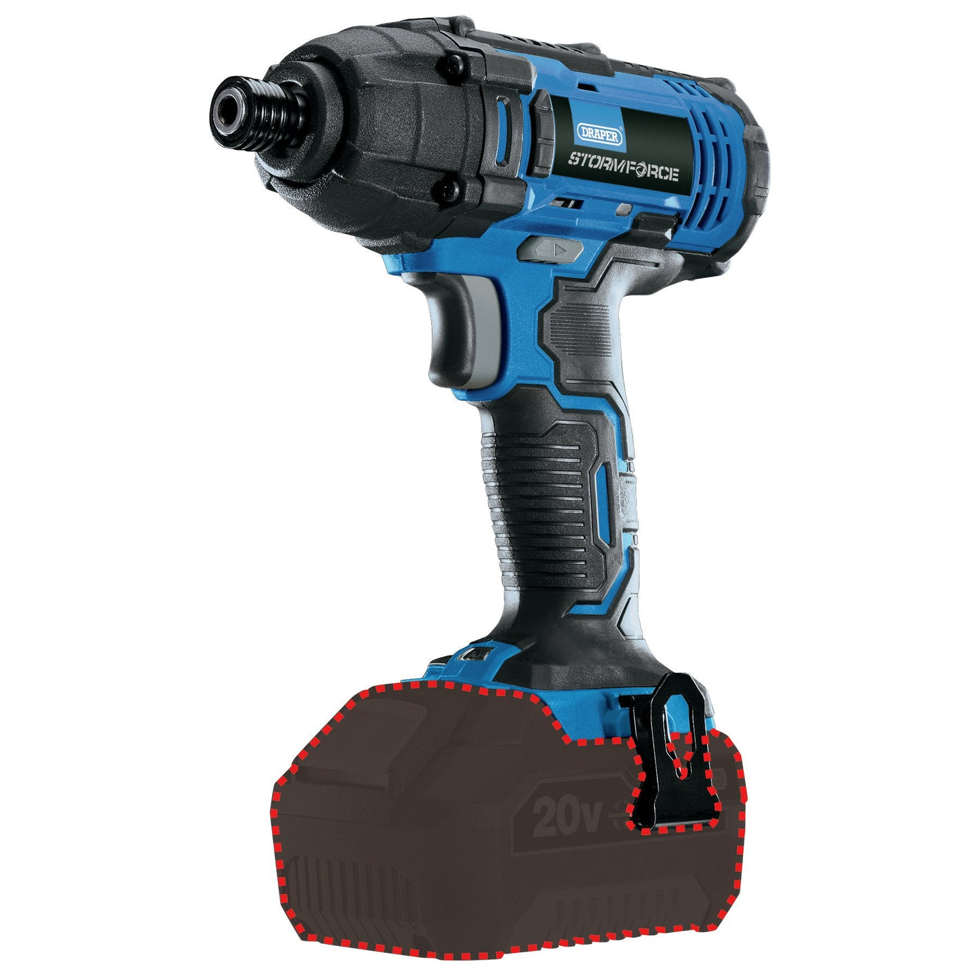 Draper 89520 Storm Force 20V Cordless Impact Driver, Body Only