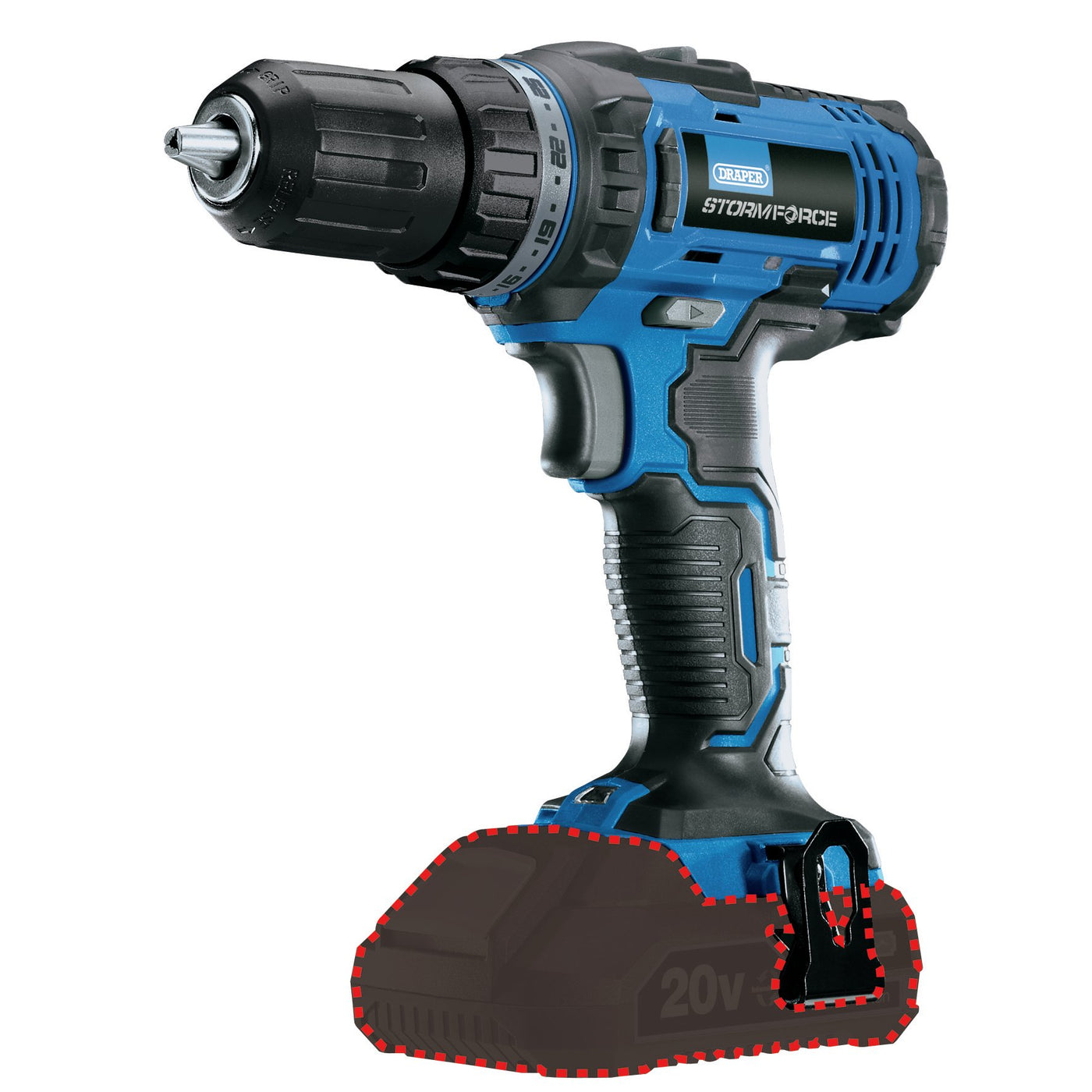 Draper 89524 Storm Force 20V Drill Driver, Body Only