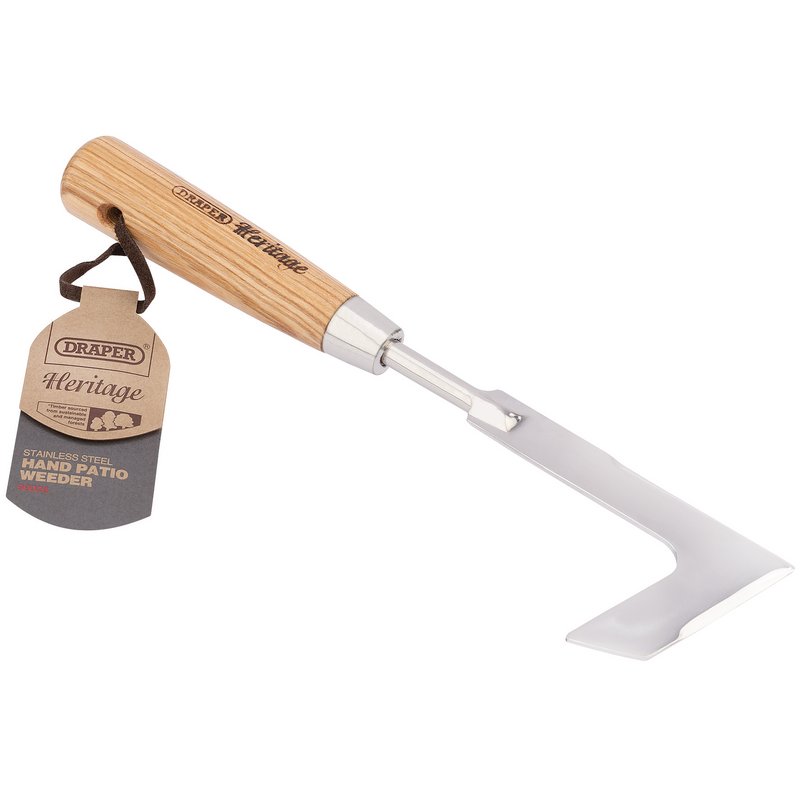 Draper 99028 Heritage Stainless Steel Hand Patio Weeder with Ash Handle