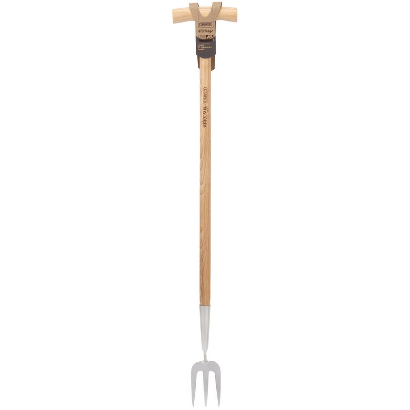 Draper 99031 Heritage Stainless Steel Fork with Ash Long Handle