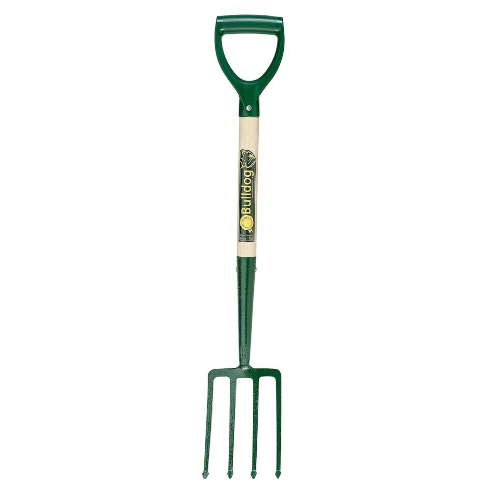 Bulldog 5788042510 Premier Junior Digging Fork 25", 4 Prongs, Plastic D Handle