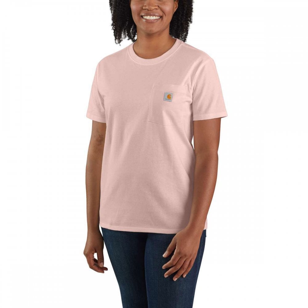Carhartt 103067 Women's Workwear Pocket Short Sleeve T-Shirt, Ash Rose