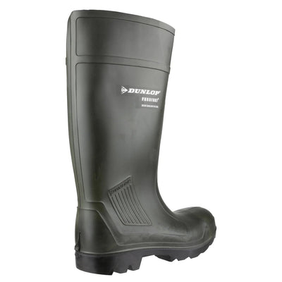 Dunlop Purofort Professional Full Safety Wellington Boot, Green