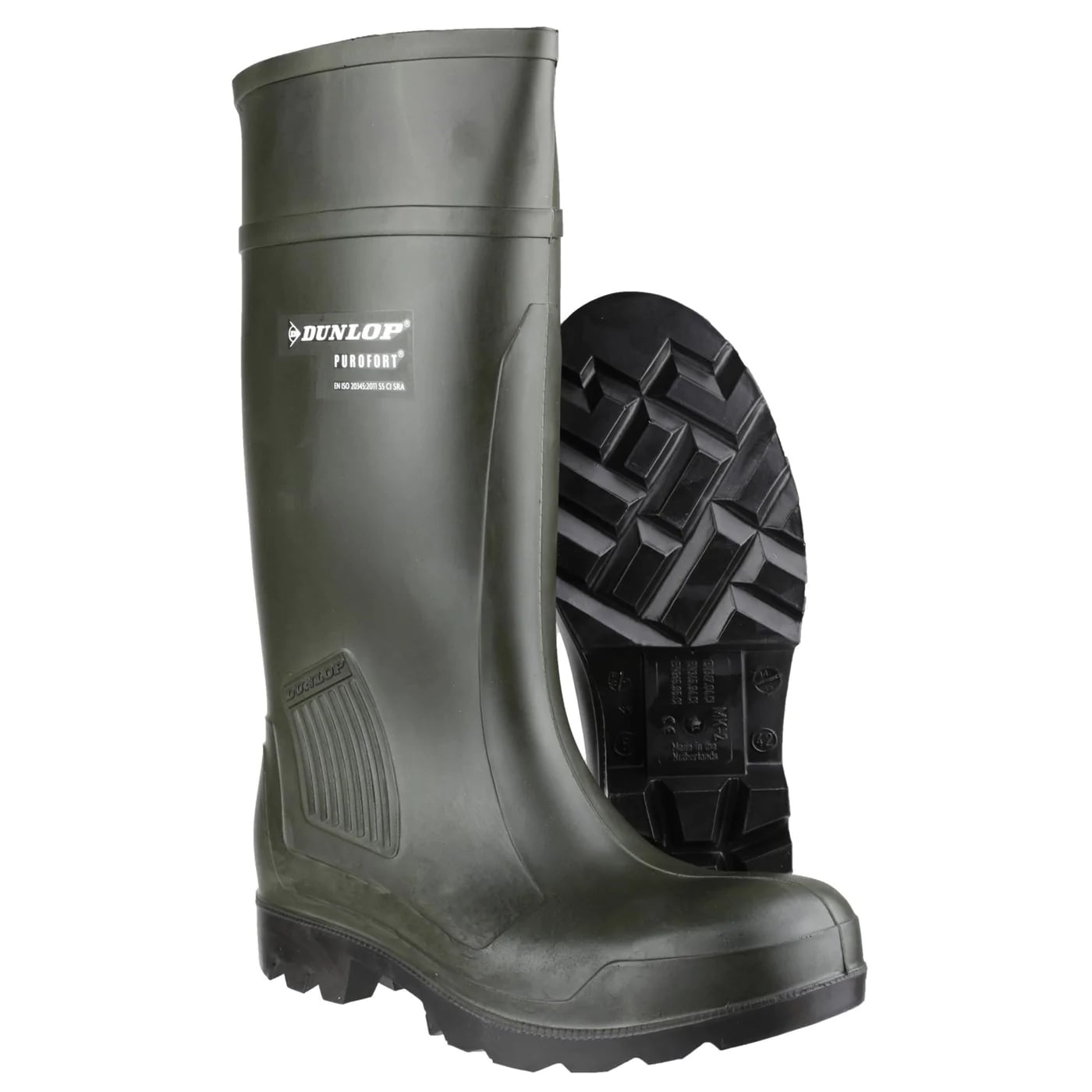 Dunlop Purofort?Professional Full Safety Wellington Boot, Green