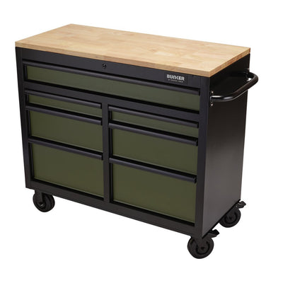 Draper 08221 BUNKER Workbench Roller Tool Cabinet 7 Drawer Green