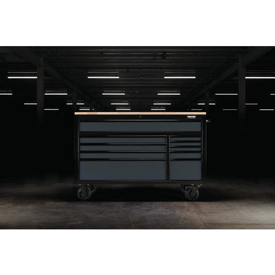 Draper 08227 BUNKER Workbench Roller Tool Cabinet 10 Drawer Grey