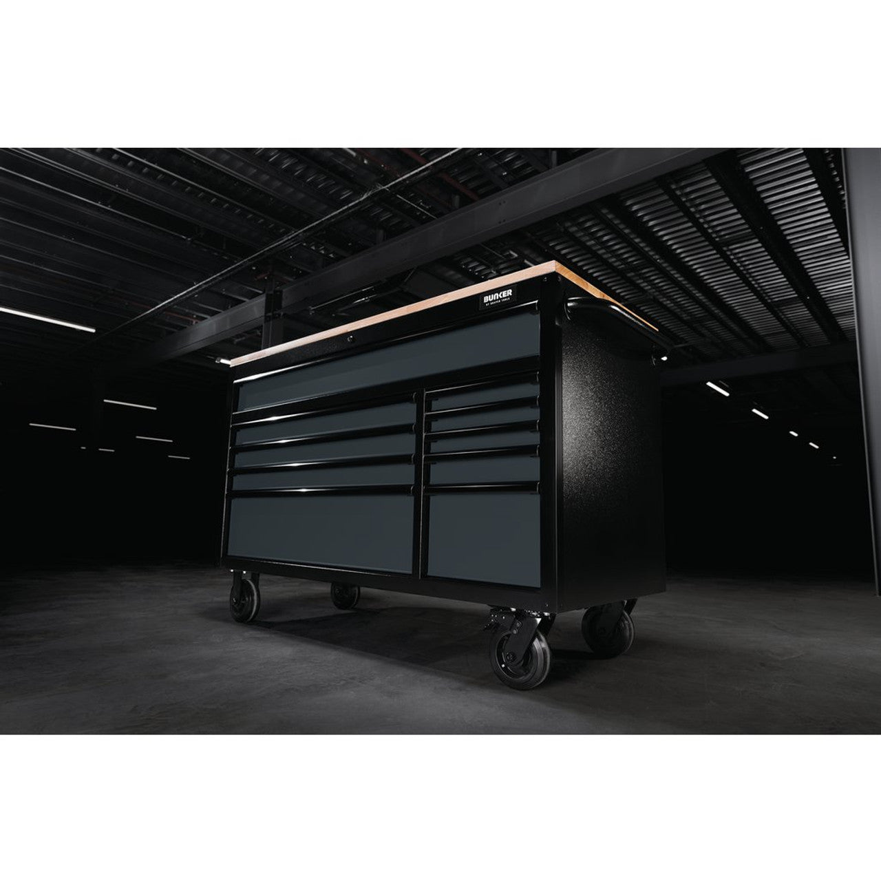 Draper 08227 BUNKER Workbench Roller Tool Cabinet 10 Drawer Grey