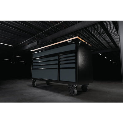Draper 08227 BUNKER Workbench Roller Tool Cabinet 10 Drawer Grey