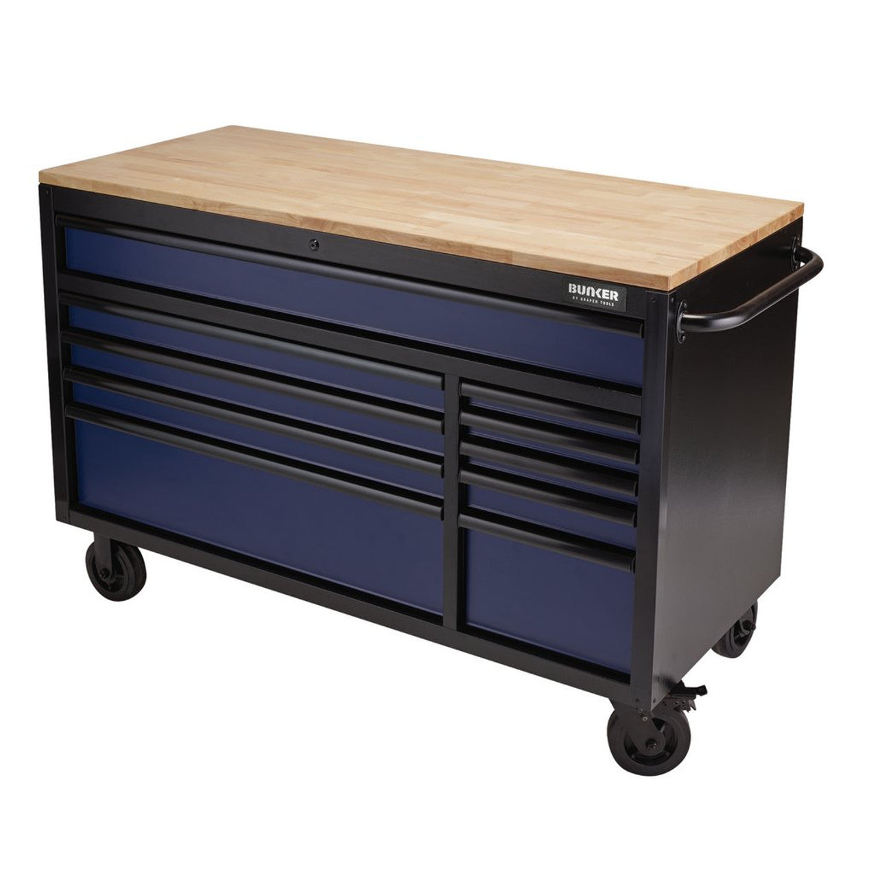 Draper 08237 BUNKER Workbench Roller Tool Cabinet 10 Drawer Blue