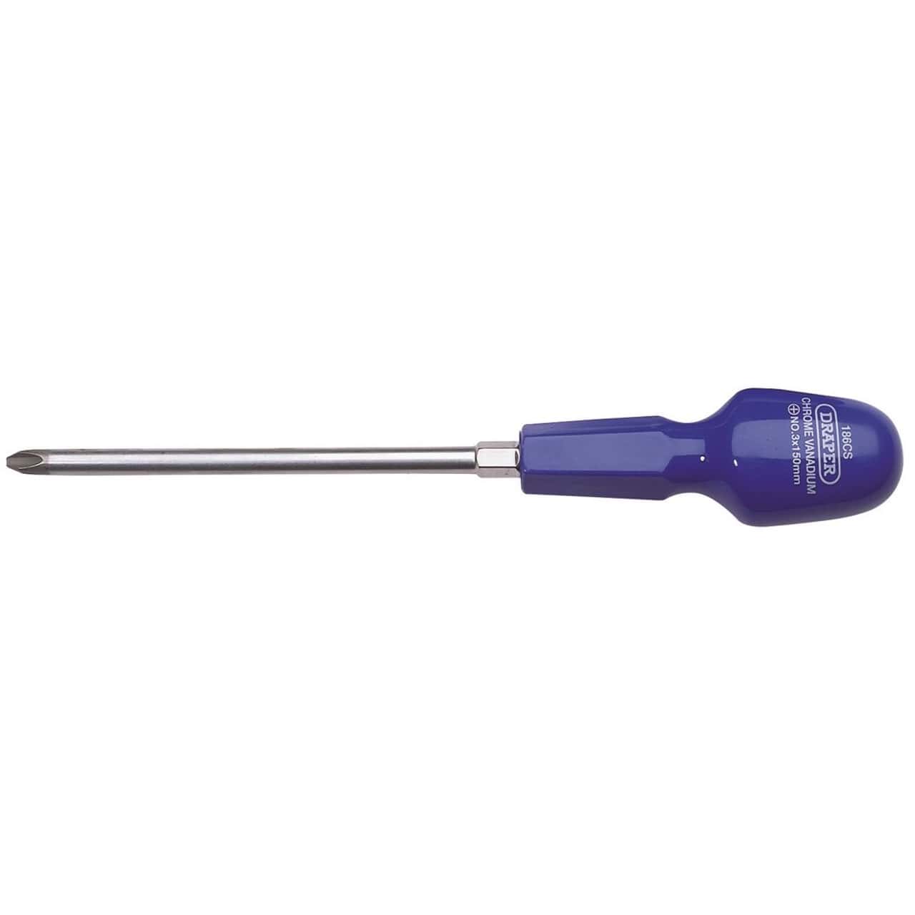 Draper 19506 Cross Slot Cabinet Pattern Screwdriver, No.3 x 150mm