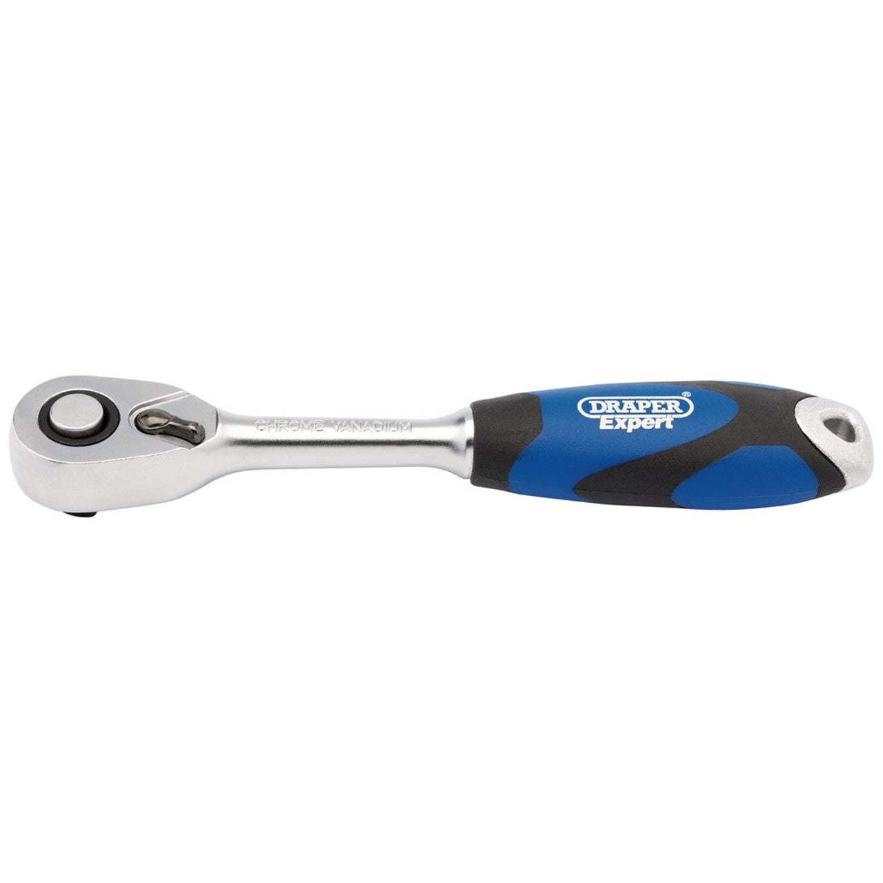 Draper 26502 1/4" Soft Grip Reversible Ratchet, 1/4" Sq. Dr., 72 Tooth