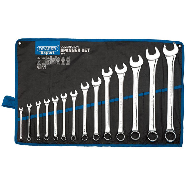 Draper 29547 Expert HI-TORQ Metric Combination Spanner Set (14 Piece)