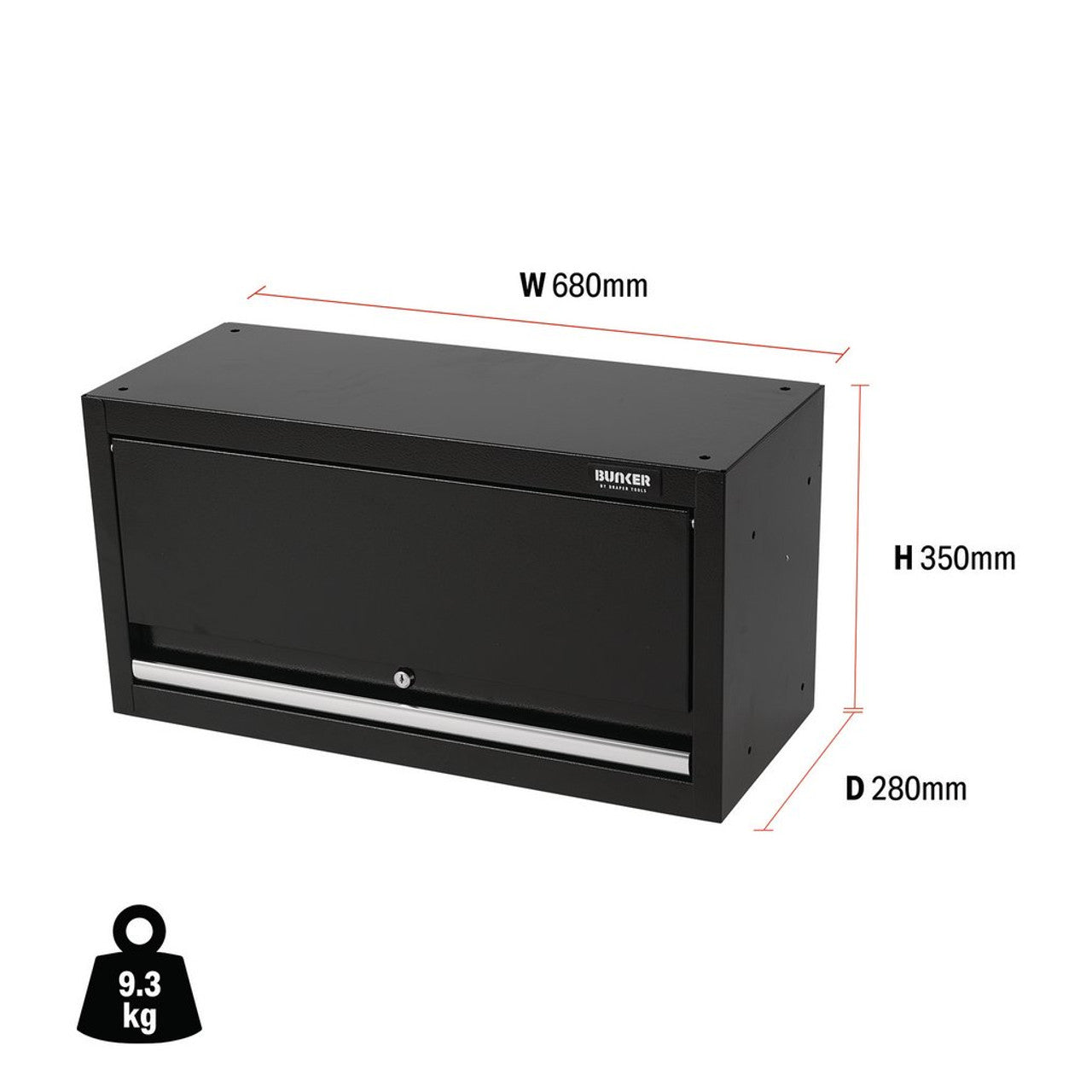 Draper 33162 BUNKER Modular Wall Cabinet 680mm