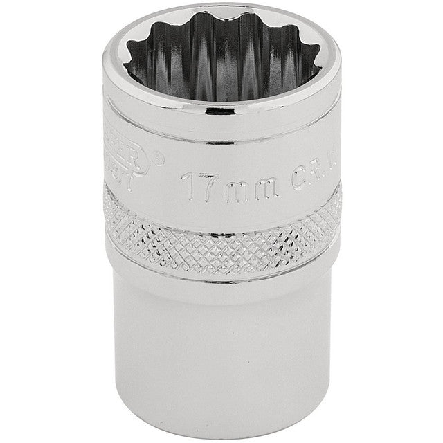 Draper 33167 Draper HI-TORQ 12 Point Socket, 1/2" Sq. Dr., 17mm
