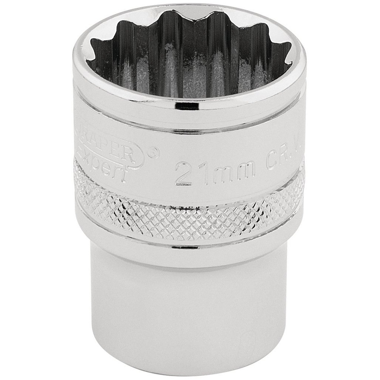 Draper 33290 HI-TORQ 12 Point Socket, 1/2" Sq. Dr., 21m