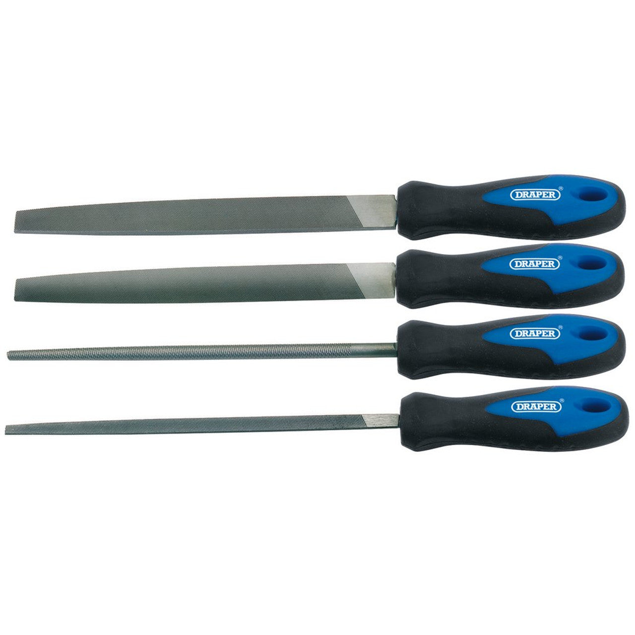 Draper 44962 200mm Soft Grip Engineers File Set (4 Piece)