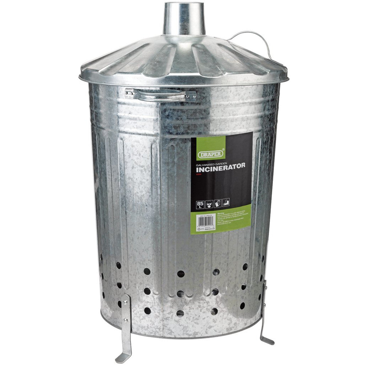 Draper 53253 Galvanised Garden Incinerator (85L)