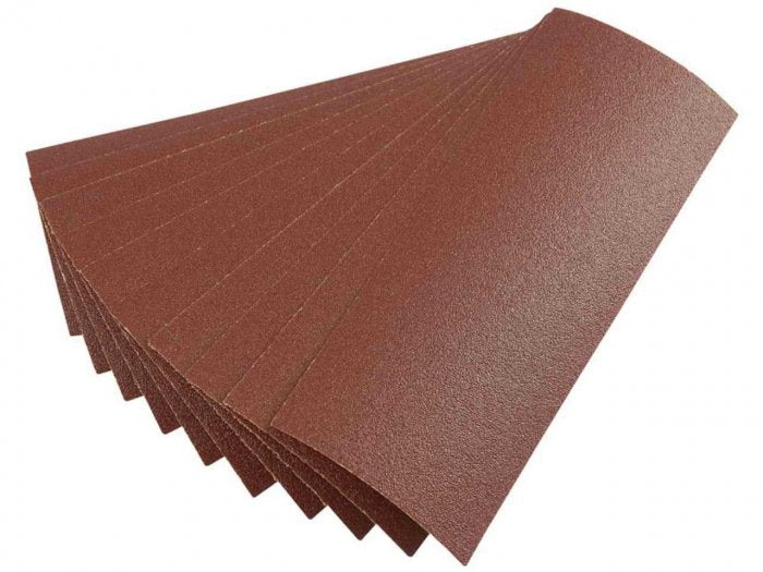 Draper 59465 Aluminium Oxide Sanding Sheets, 323 x 92mm 80 Grit (Pack of 10)