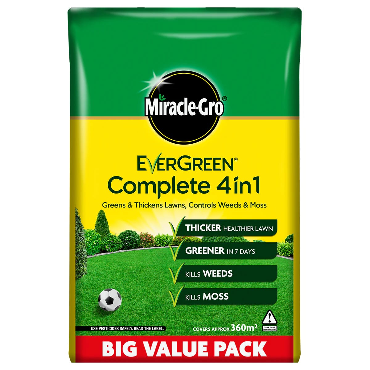 Evergreen Miracle-Gro Complete 4-in-1 360m² 12.6kg