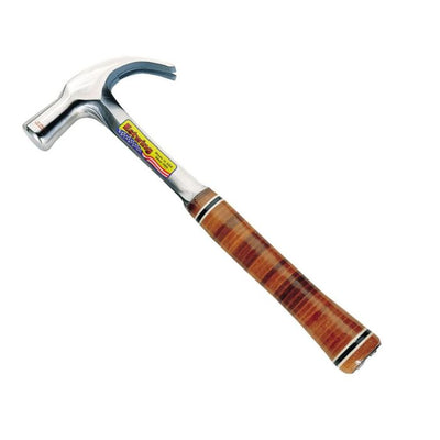 Estwing E24C 24oz Curved Claw Smooth Face Hammer - Leather Grip
