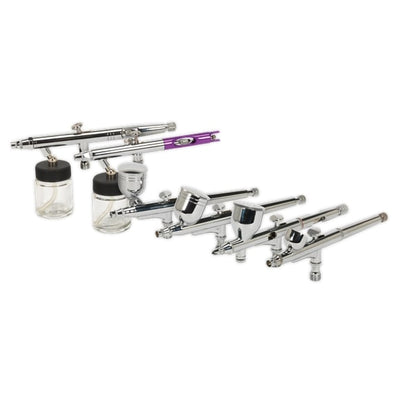 Sealey AB936 10 Piece Mini Air Brush Kit Gravity/Suction Feed