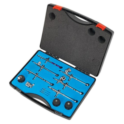 Sealey AB936 10 Piece Mini Air Brush Kit Gravity/Suction Feed