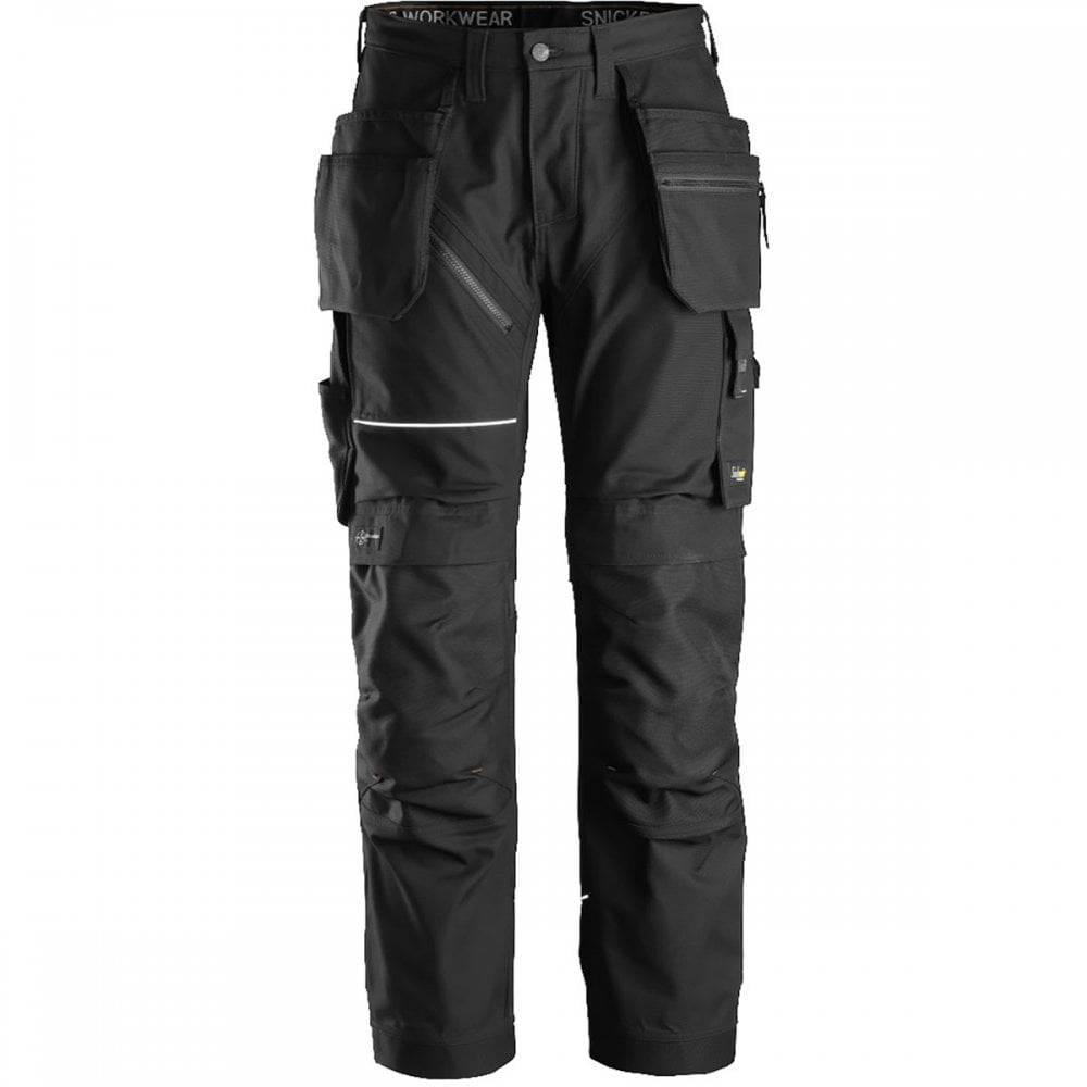 Snickers 6214 RuffWork Canvas+ Holster Pocket Trousers, Black/Black