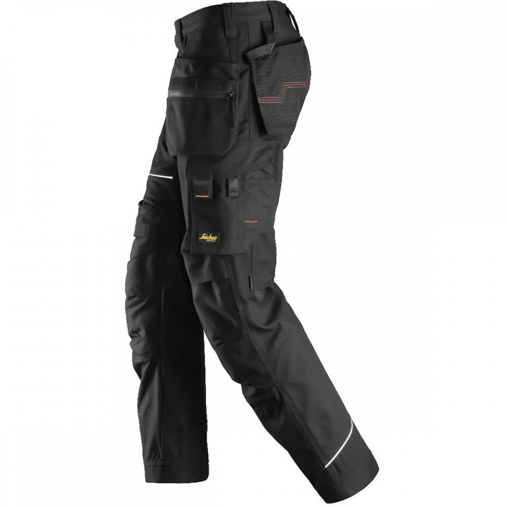 Snickers 6214 RuffWork Canvas+ Holster Pocket Trousers, Black/Black