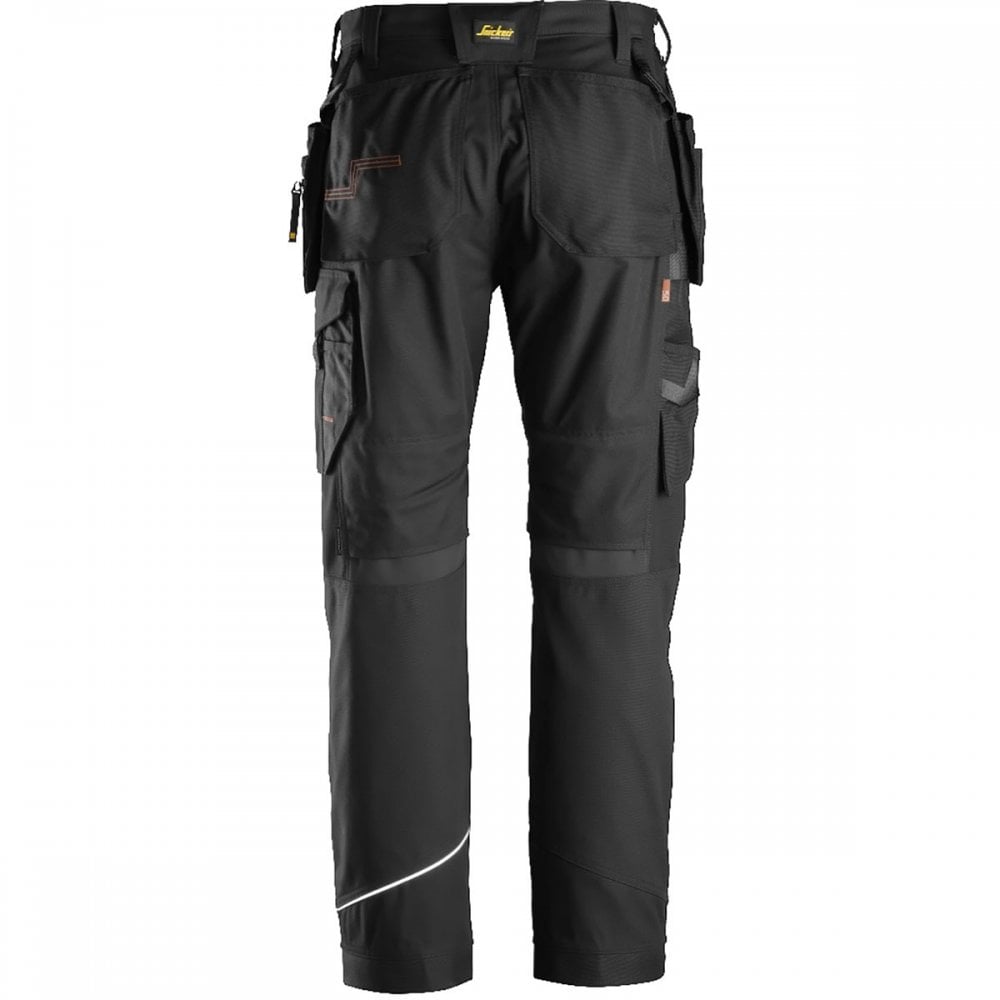 Snickers 6214 RuffWork Canvas+ Holster Pocket Trousers, Black/Black