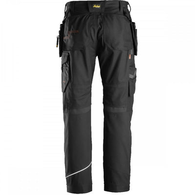 Snickers 6214 RuffWork Canvas+ Holster Pocket Trousers, Black/Black