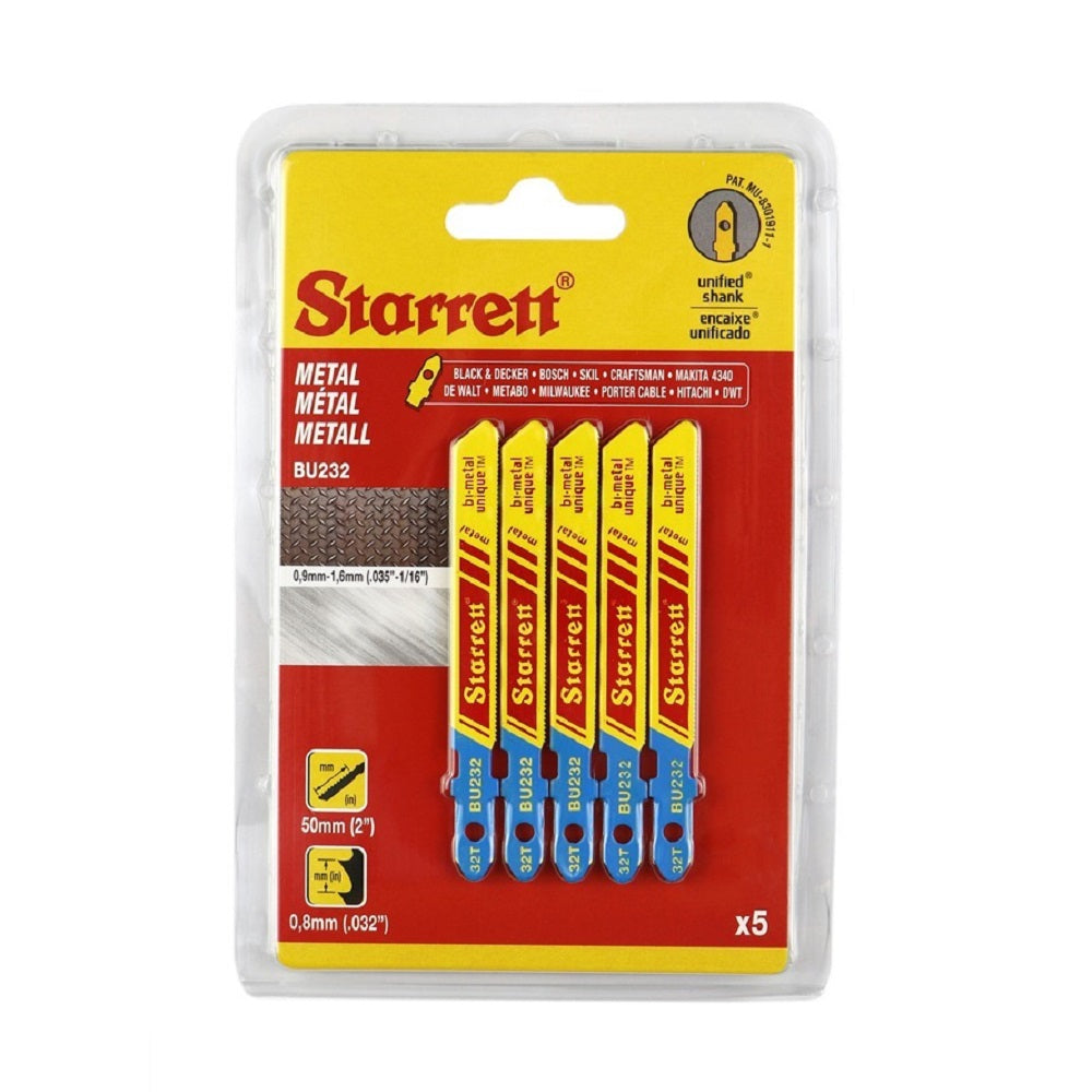 Starrett BU232-5 Jigsaw Blade, Pack of 5