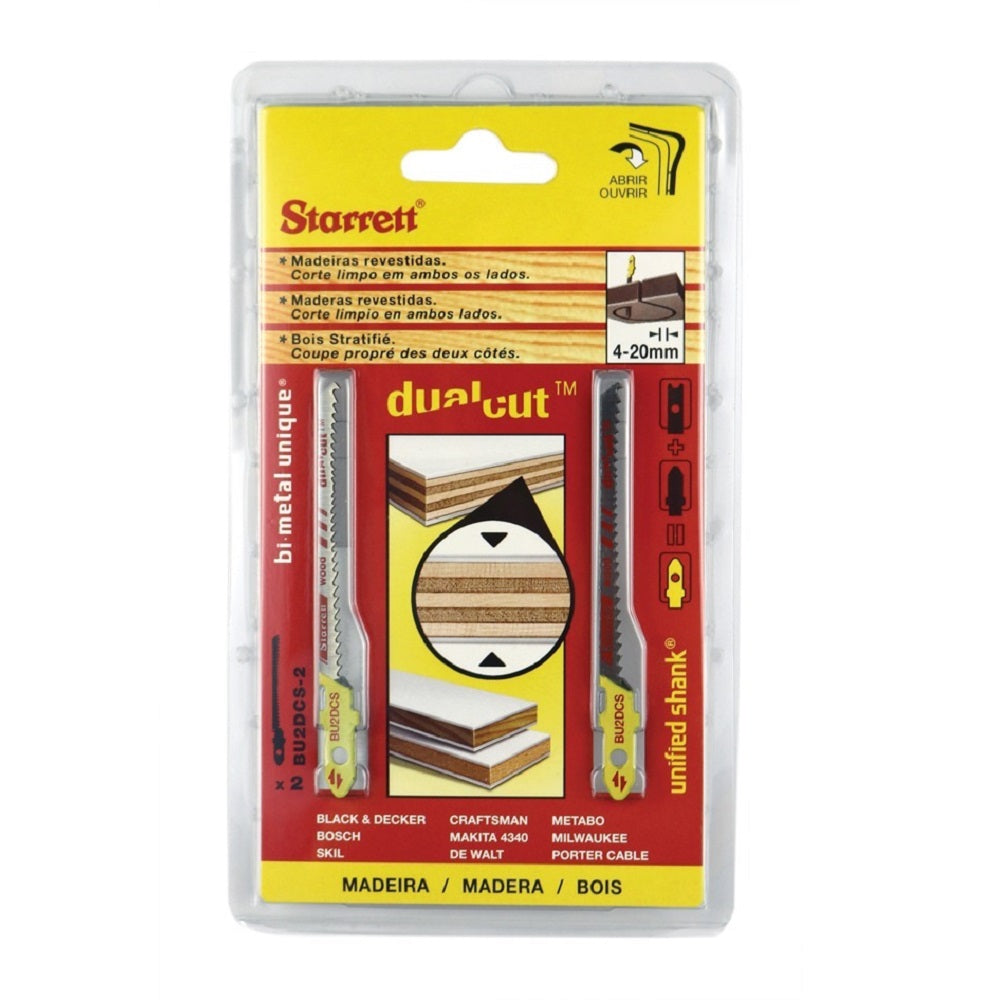 Starrett BU2DCS-2 Jigsaw Blade, Pack of 2