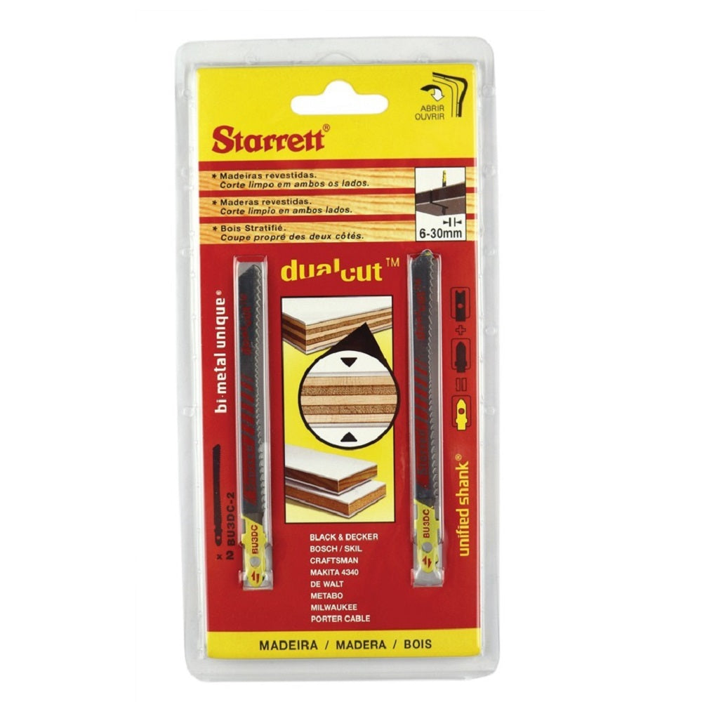 Starrett BU3DC-2 Jigsaw Blade, Pack of 2