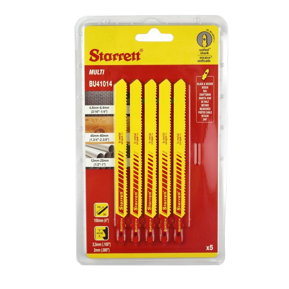 Starrett Multi-Purpose Jigsaw Blade 100 X 9.5 X 1.0 5 Pack