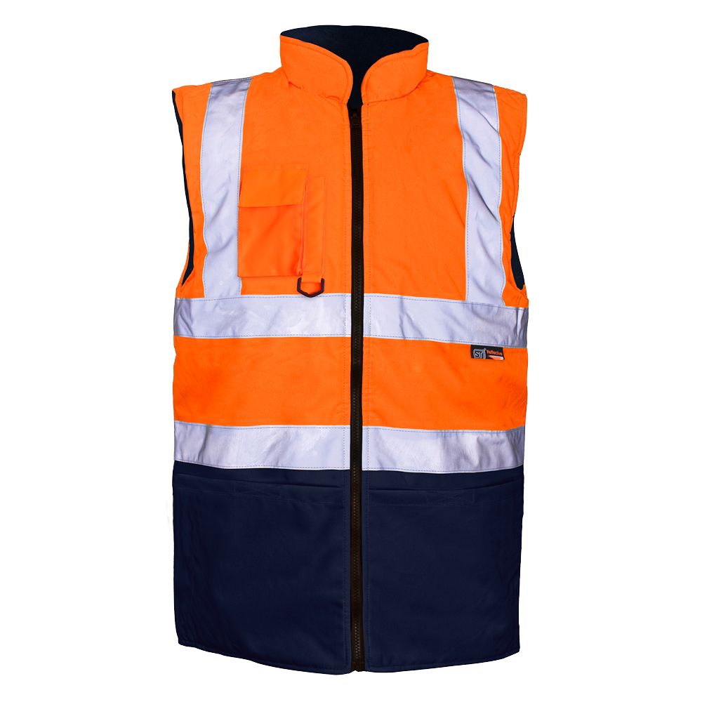 Supertouch Hi-Vis 2-Tone Bodywarmer, Orange/Navy